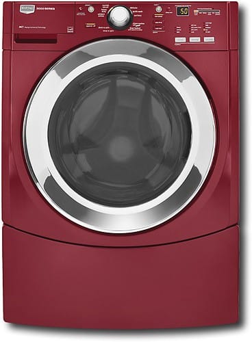 Front Standard. Maytag - 4.0 Cu. Ft. 9-Cycle Super Capacity Plus Washer - Crimson.