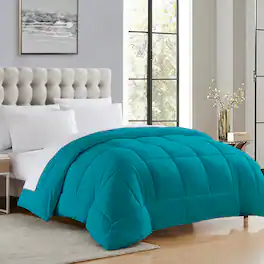Sweet Home Collection - Down Alternative Reversible All Season Solid Comforter, King - Teal