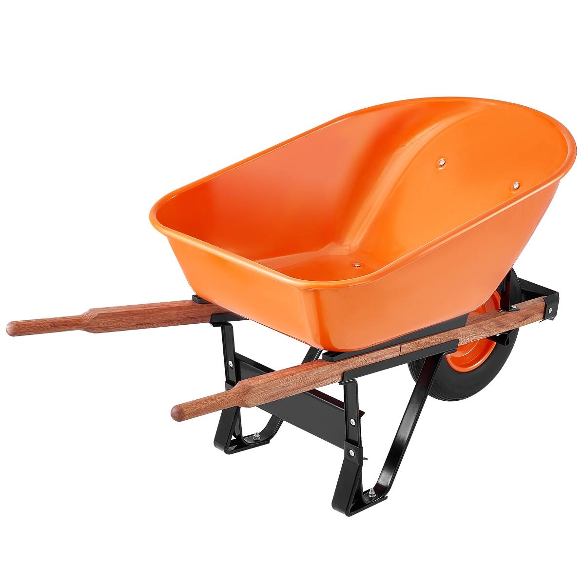 Alt View 8. Loheer - Loheer 6 cu ft wheelbarrow cart 330 lbs capacity garden dump cart with 16 inch solid foam tire.