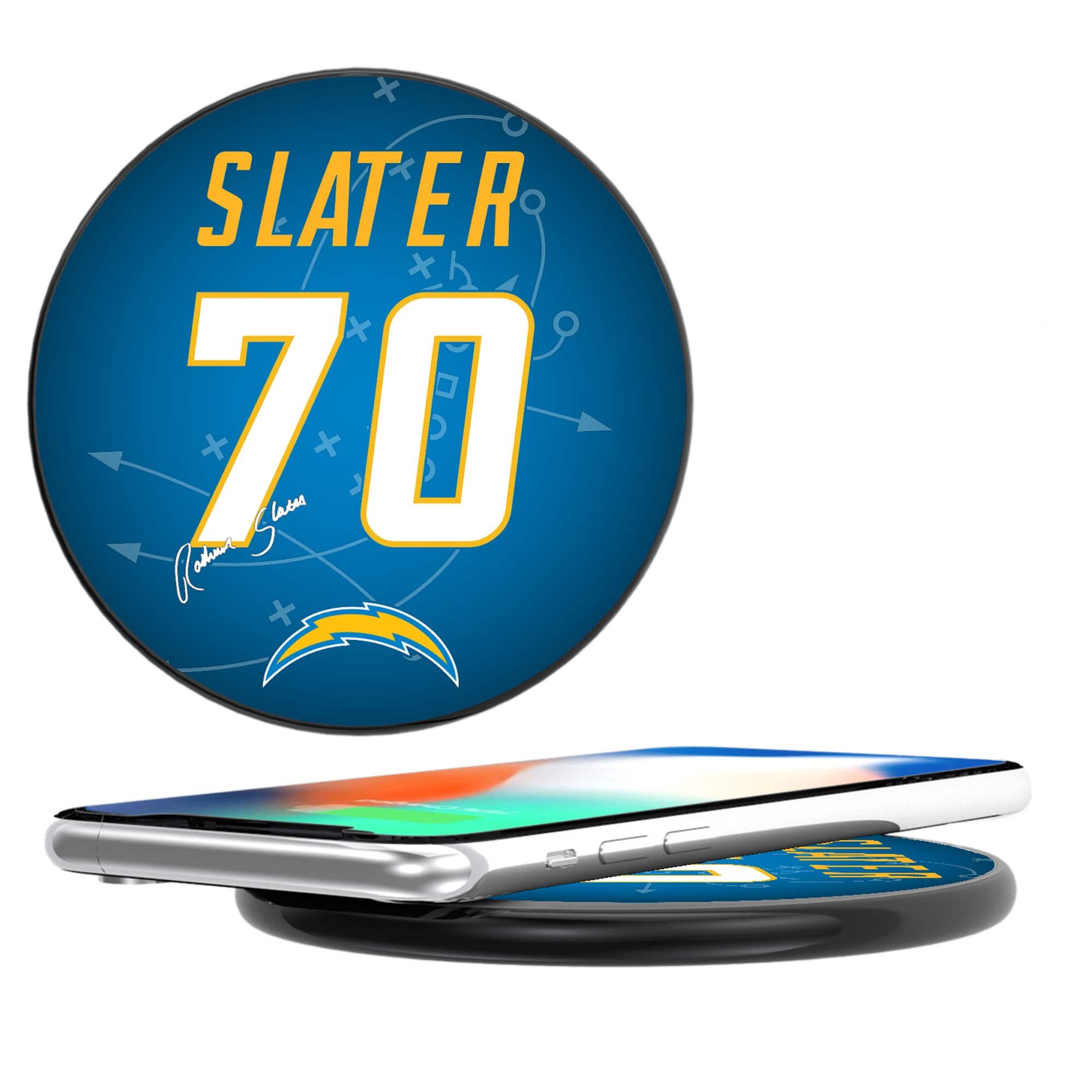 Keyscaper - Rashawn Slater Black Los Angeles Chargers Wireless Charging Station - Black
