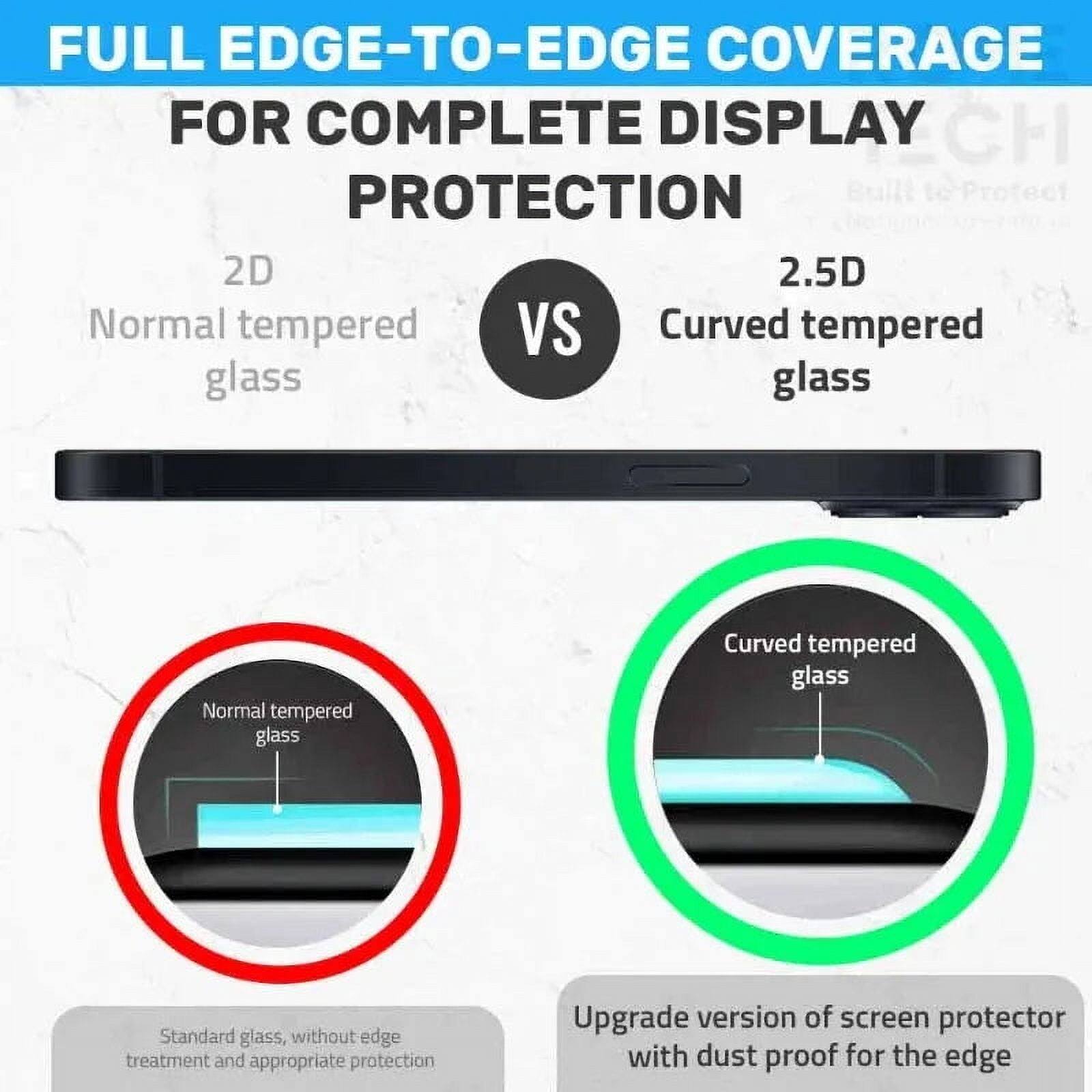 FULL EDGE-TO-EDGE COVERAGE FOR COMPLETE DISPLAY PROTECTION

2D Normal tempered glass

2.5D Curved tempered glass

Normal tempered glass

Curved tempered glass

Standard glass, without edge treatment and appropriate protection

Upgrade version of screen protector with dust proof for the edge