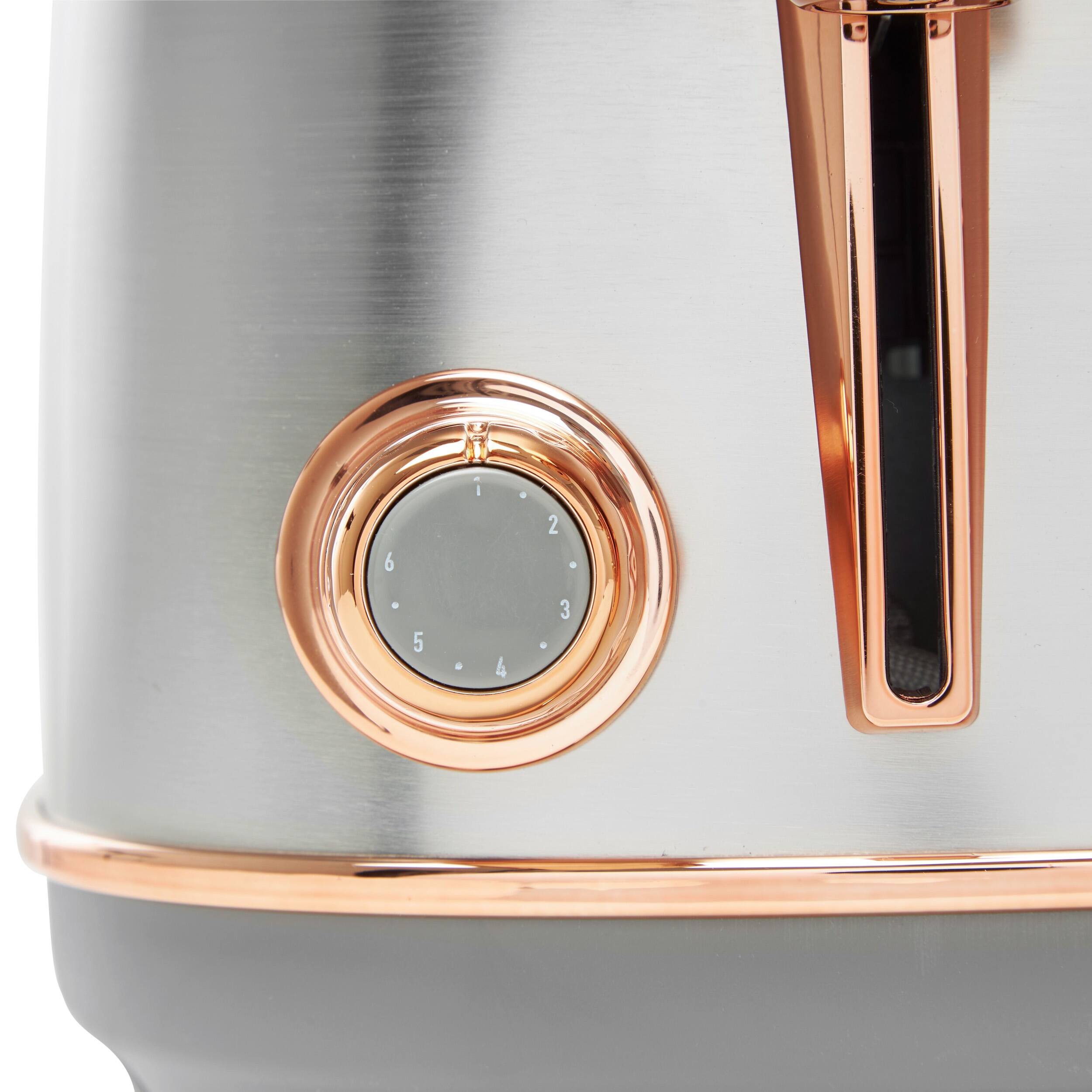 Alt View 13. Haden - Heritage 4 Slice Toaster - Steel/Copper.