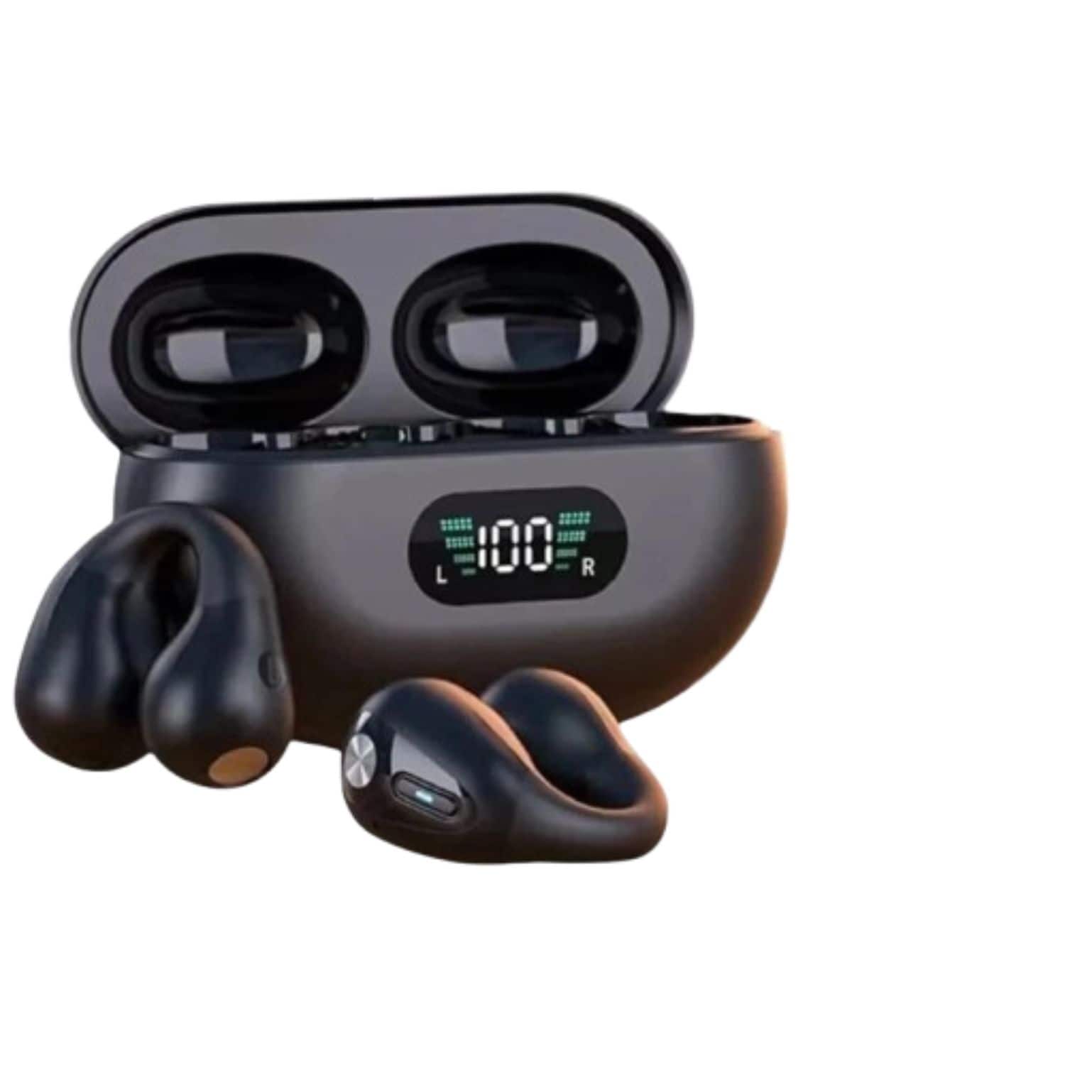 Stock Preferred - Bluetooth 5.3 Wireless Bone Conduction Earbuds - Black