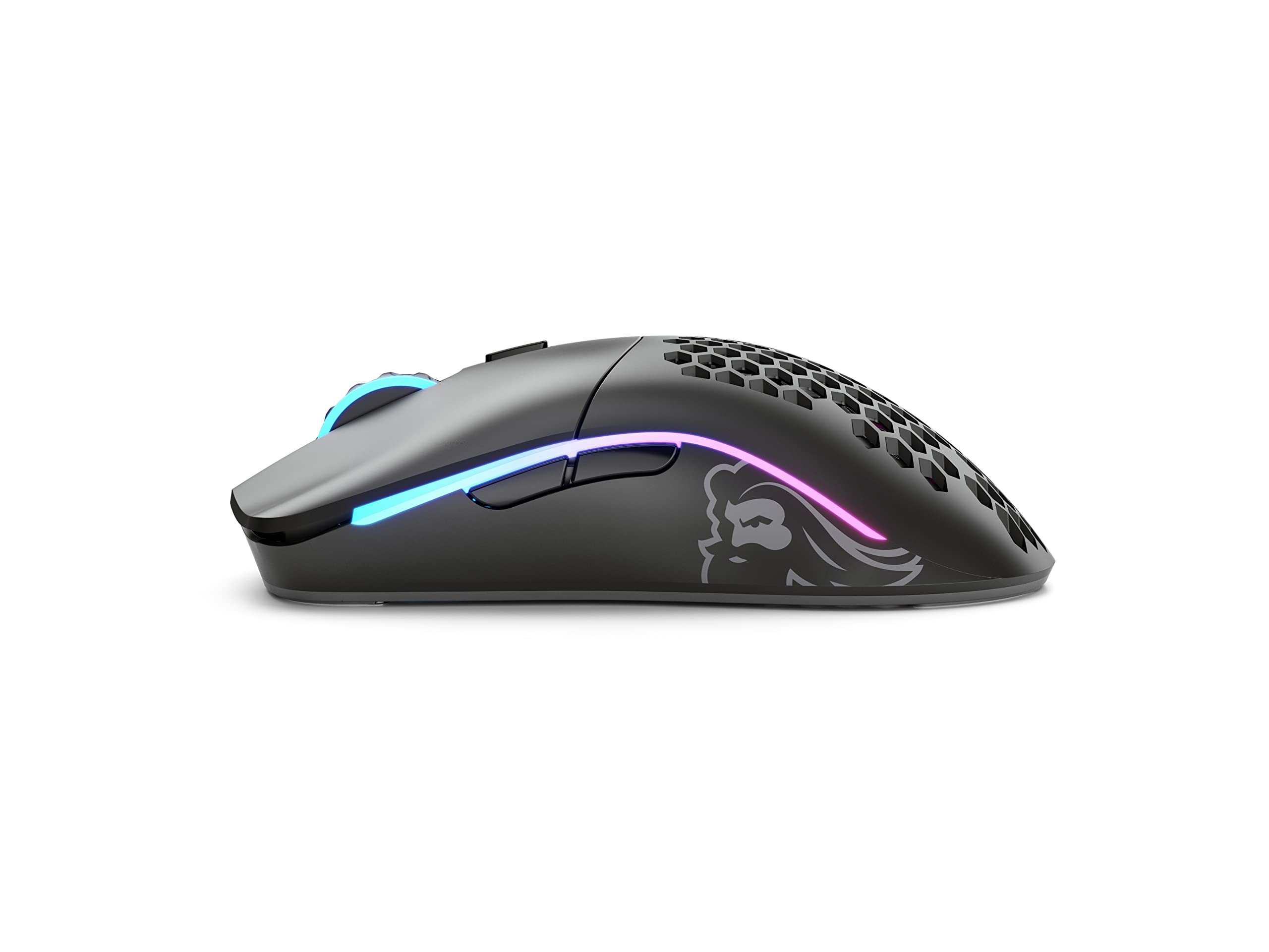 Back. HM 1810 - Gaming Model O Mouse - Superlight 69g Design Rgb Ambidextrous Lag Free 4ghz Up To Hours - Matte Black.