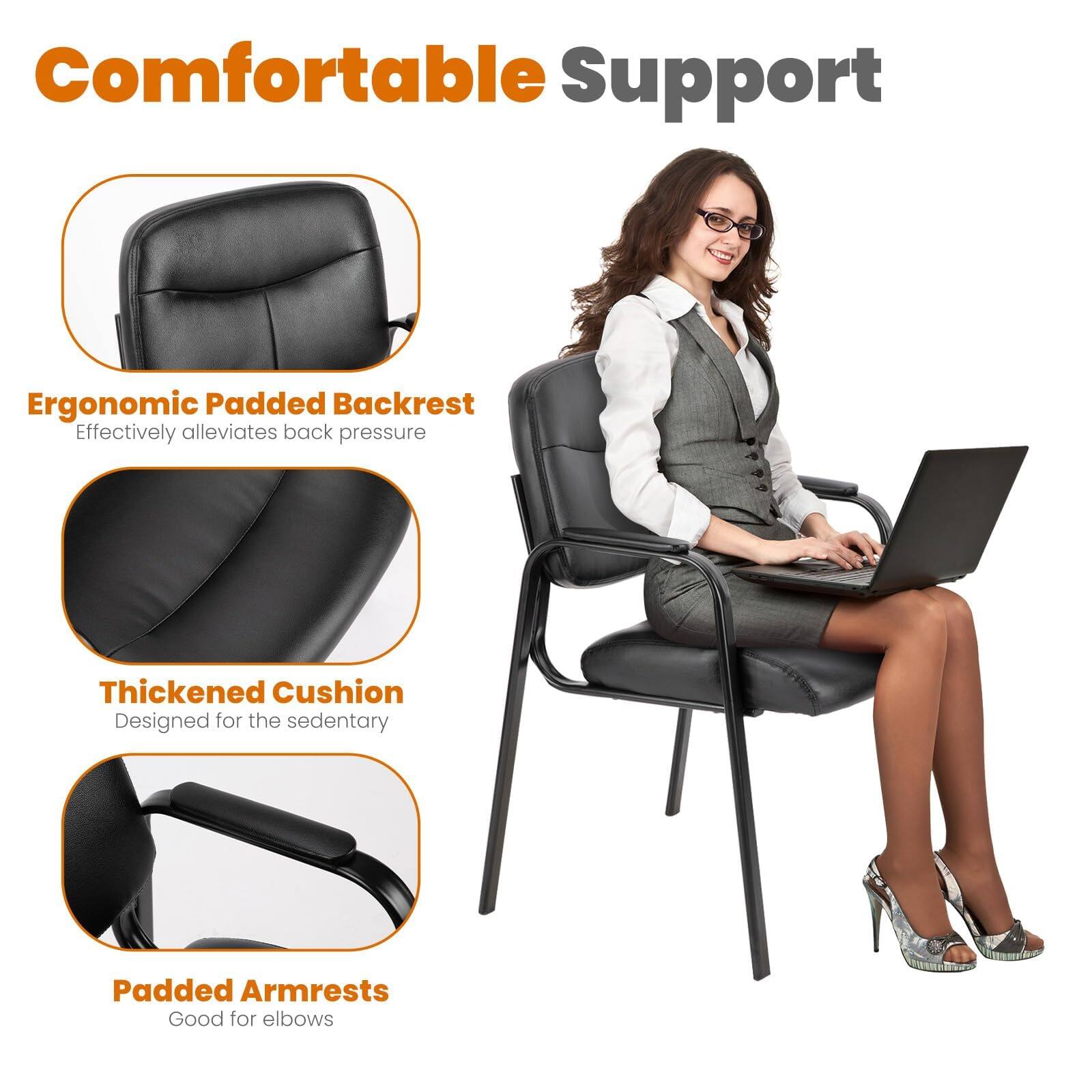 Comfortable Support

- Ergonomic Padded Backrest
  - Effectively alleviates back pressure

- Thickened Cushion
  - Designed for the sedentary

- Padded Armrests
  - Good for elbows
