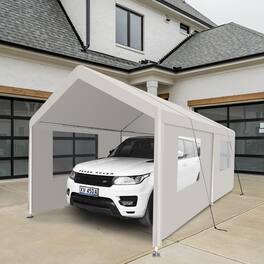 APRILSOUL - Carport 10×20 Heavy Duty Portable Garage Tent Outdoor Storage Shelter - White