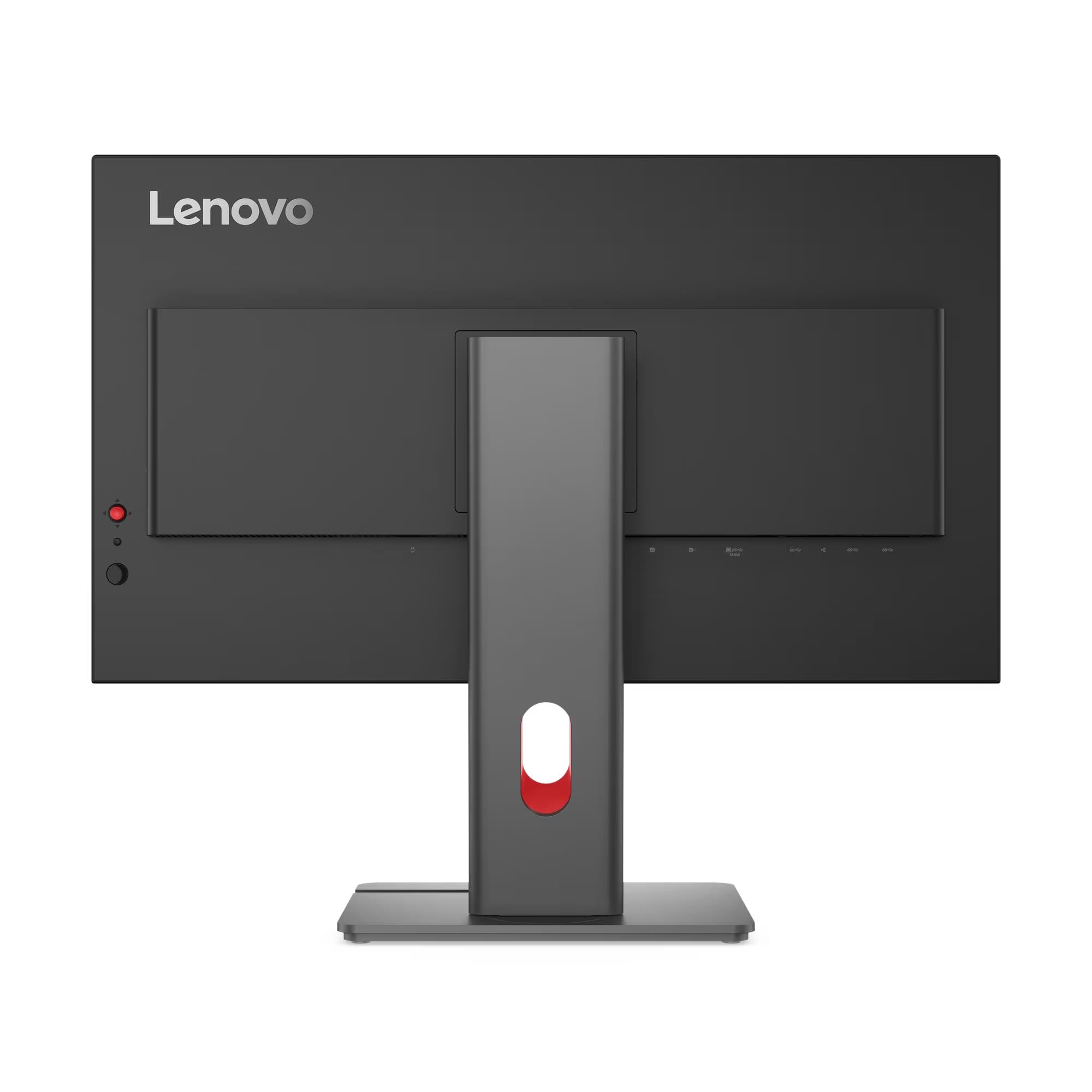 Back. Lenovo - Lenovo - ThinkVision 27" IPS LED QHD (2560x1440) 24Hz - 120Hz Monitor (HDMI, USB, DP) - Black - Black.