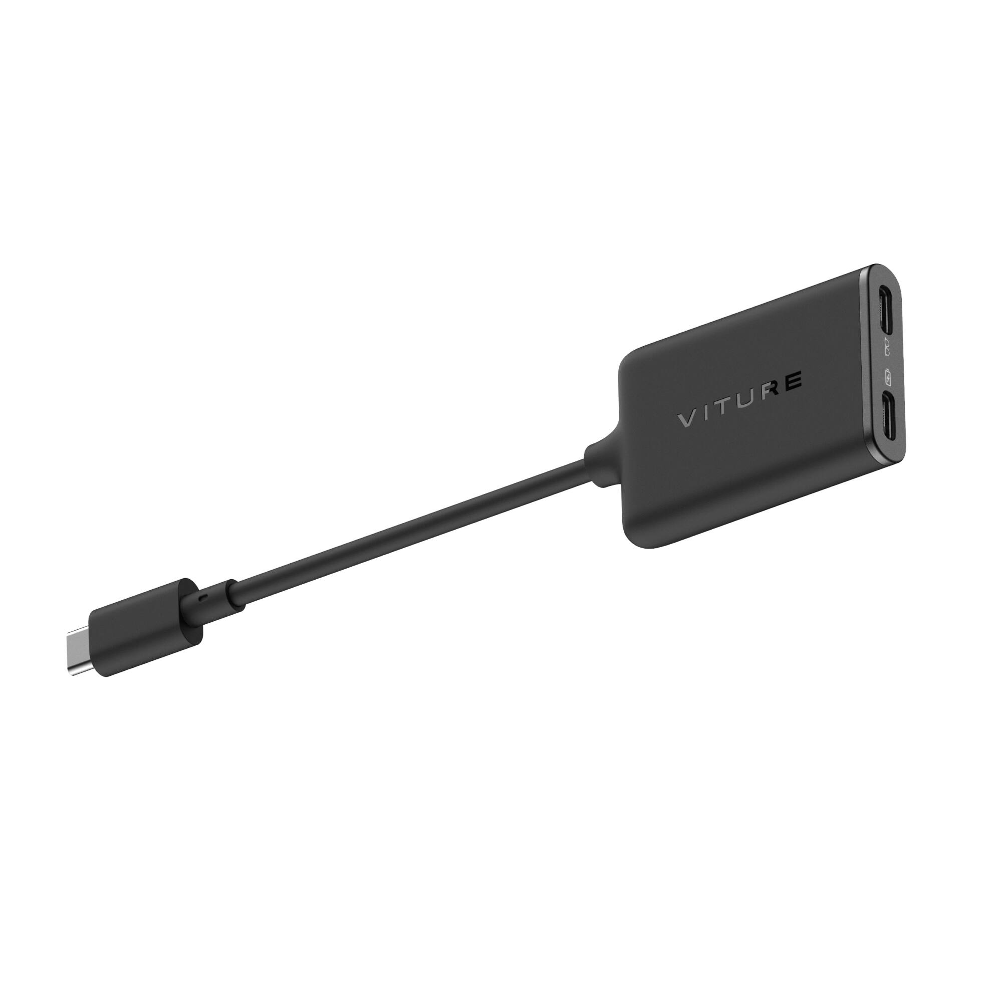 Angle. VITURE - USB-C XR Charging Adapter - Enabling Multi-Screen, Enhanced 3DoF, Spatial 3D, VR Video Features - Black.