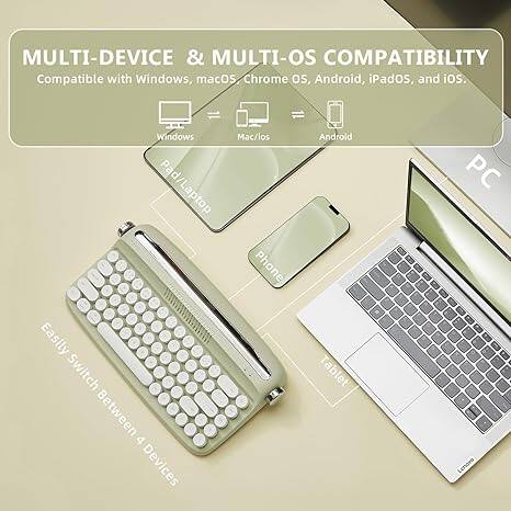 **MULTI-DEVICE & MULTI-OS COMPATIBILITY**

Compatible with Windows, macOS, Chrome OS, Android, iPadOS, and iOS.

Easily switch between 4 devices: Android Tablet, PC, Laptop, Phone.