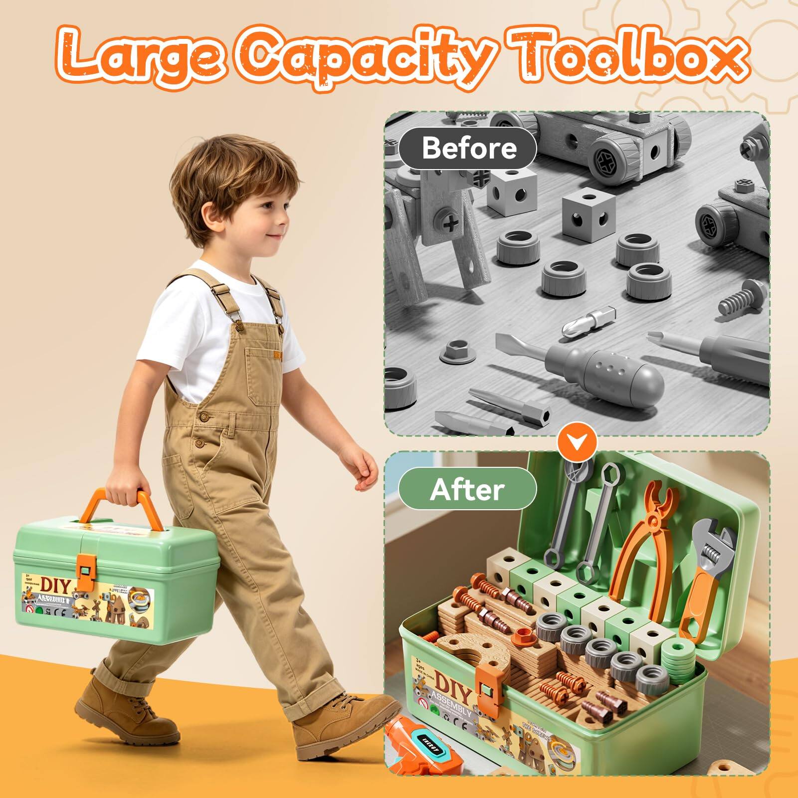 Large Capacity Toolbox

Before

After

DIY ASSEMBLY 3100 INISCA

CocaCola HEAT 100%
