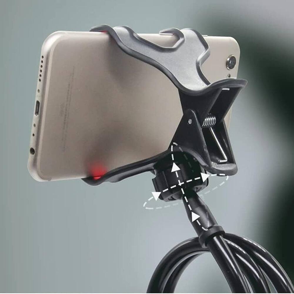 Back. Schertz - 3 Pack Gooseneck Clamp Replacement Phone Holder Clips, Universal 17mm Ball Mount Joint Socket for Flexible Arm Stands, D - Black.