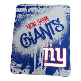 Logo Brands - New York Giants 50" x 60" Classic Graffiti Fleece Throw Blanket - Royal