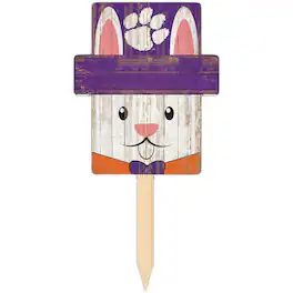 Fan Creations - Clemson Tigers 16" x 19" Easter Bunny Yard Stake - Multicolor