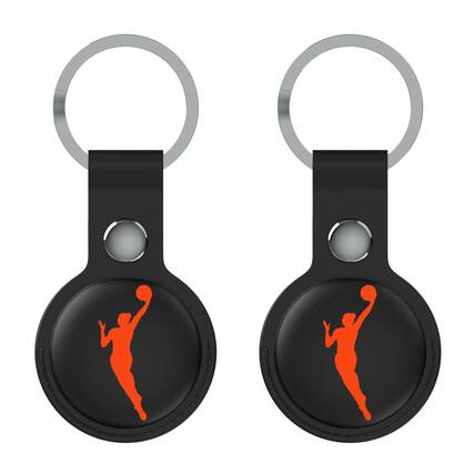 Front. Keyscaper - Black WNBA Gear Two-Pack AirTag Holders - Black.