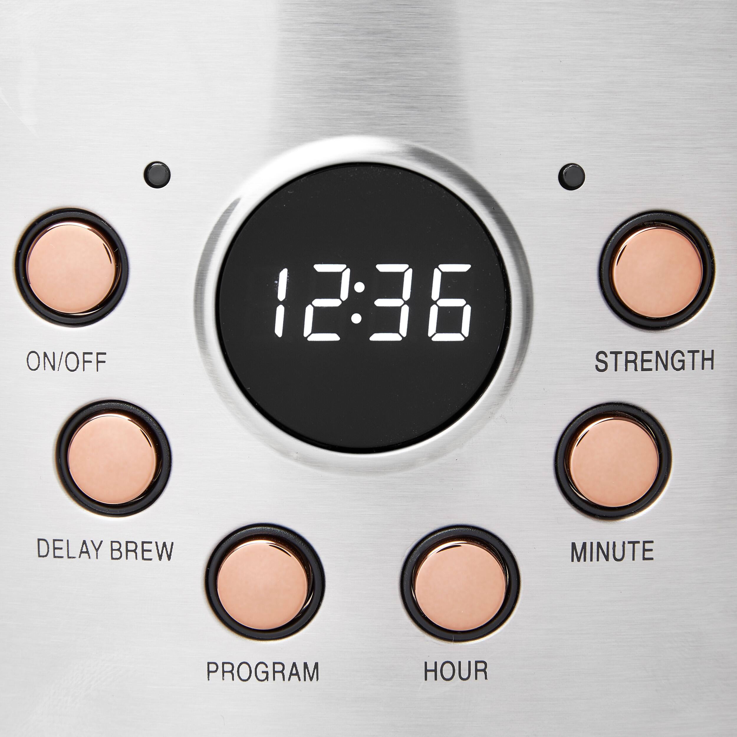 Alt View 12. Haden - 12-Cup Programmable Coffee Maker with Strength Control and Timer - Steel and Copper.