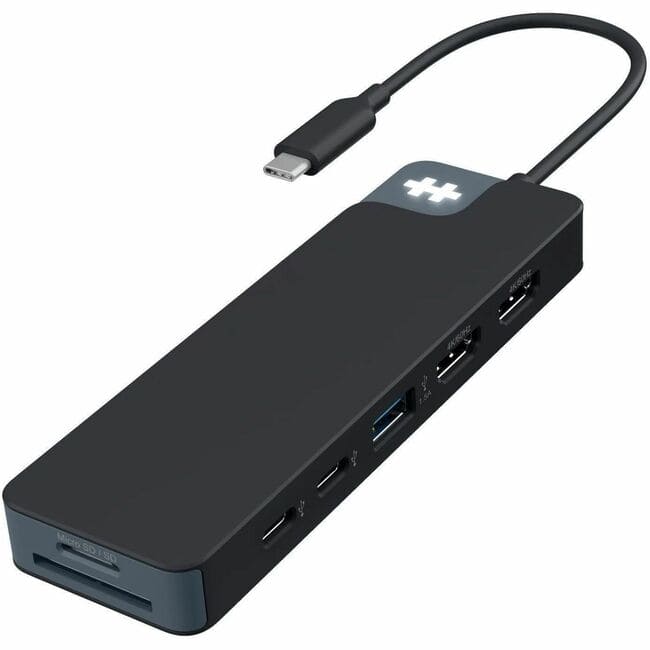 Hyper - HyperDrive Flex 9 Port USB-C Dock - for Monitor, Desktop PC, Notebook, Tablet, Keyboard, Hard Drive - Charging