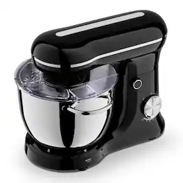 Akoasm - 5L Electric Food Mixer,10 Speeds Portable Lightweight Kitchen Mixer with Dishwasher Safe Stainless Steel Bowl - Black