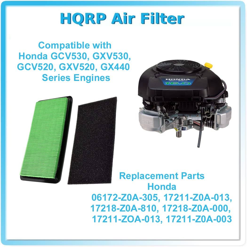 HQRP Air Filter Compatible with Honda GCV530, GXV530, GCV520, GXV520, GX440 Series Engines

Replacement Parts Honda:
- 06172-Z0A-305
- 17211-Z0A-013
- 17218-Z0A-810
- 17218-Z0A-000
- 17211-Z0A-013
- 17211-Z0A-003
