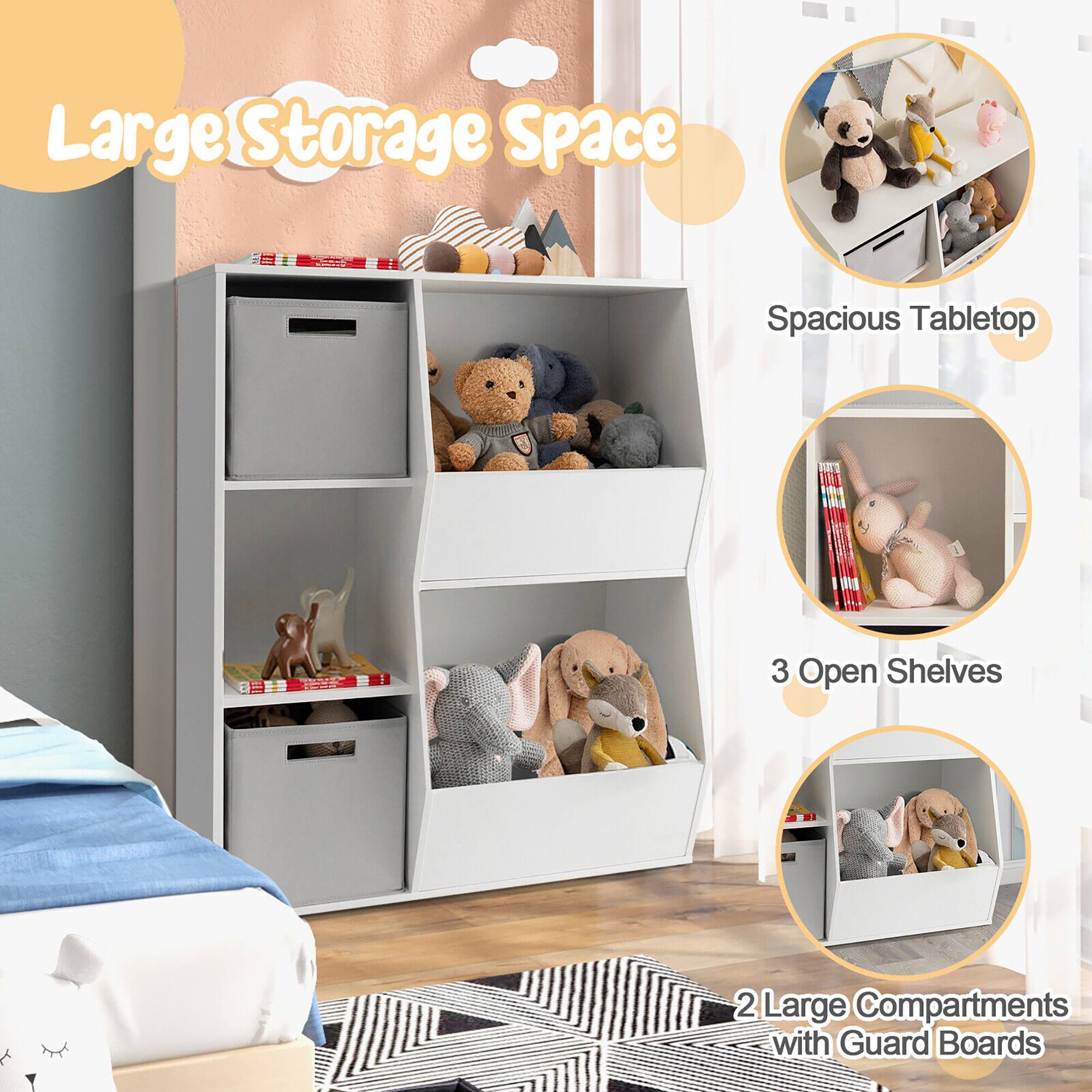 Large Storage Space
Spacious Tabletop
3 Open Shelves
2 Large Compartments with Guard Boards