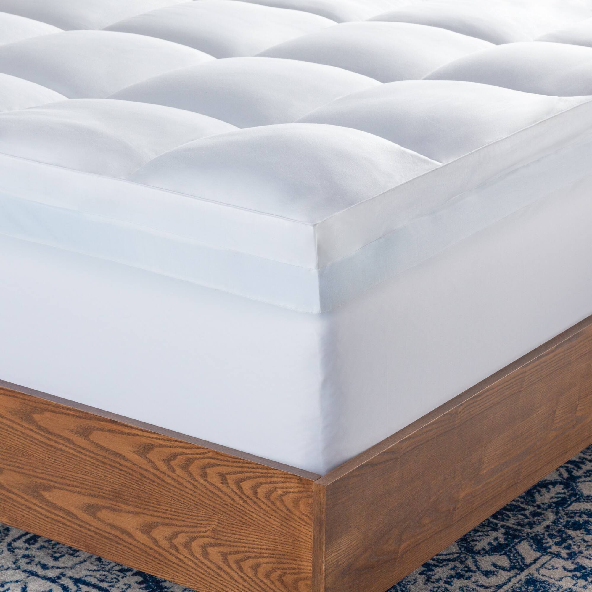 Alt View 18. Brookside - 4" Twin XL Down Alternative Mattress Topper - White.