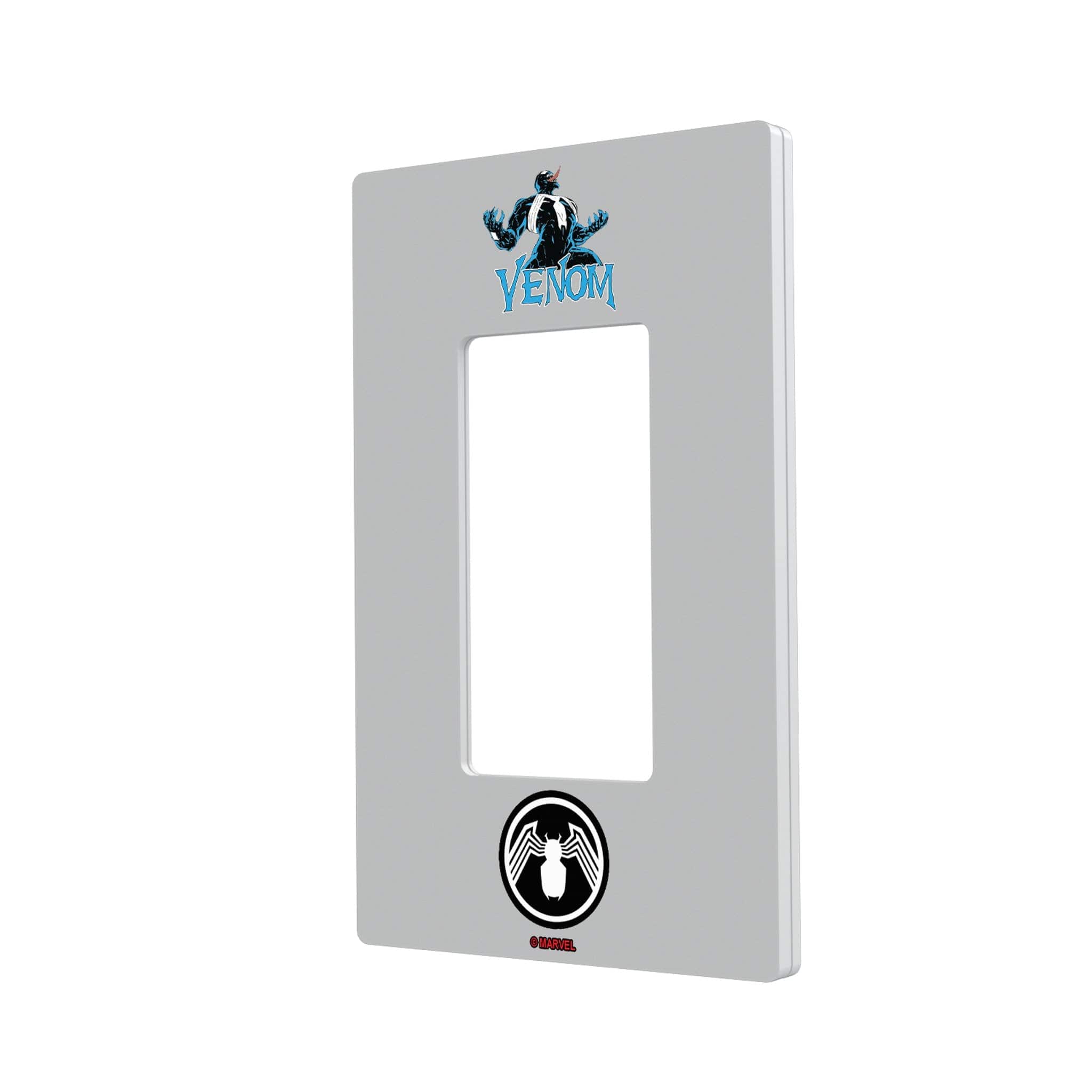 Keyscaper - Marvel Badge Hidden-Screw Light Switch Plate - Single Rocker - Venom
