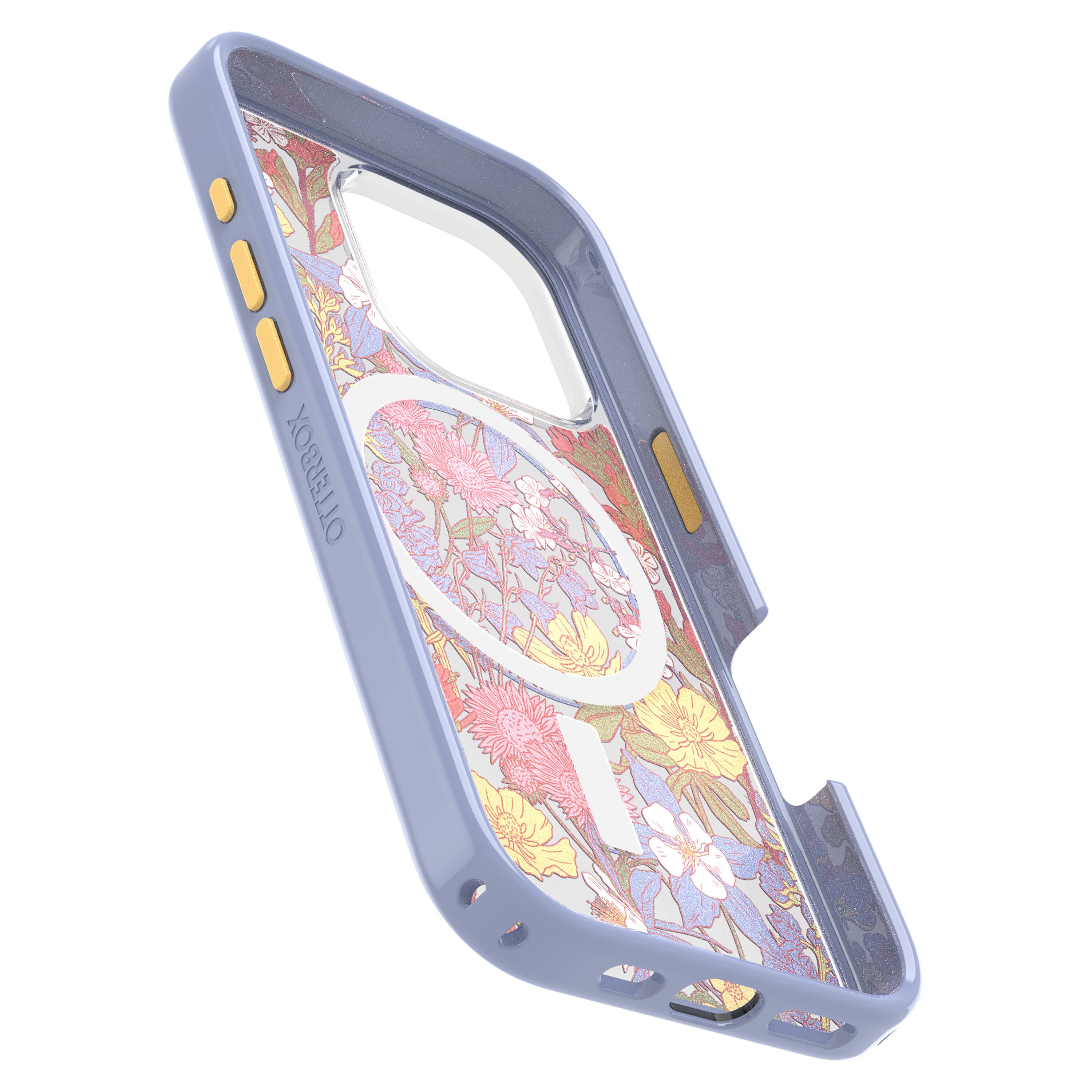 Alt View 1. OtterBox - Symmetry Series Hard Shell for MagSafe for Apple iPhone 16 Pro - Wildflowers.