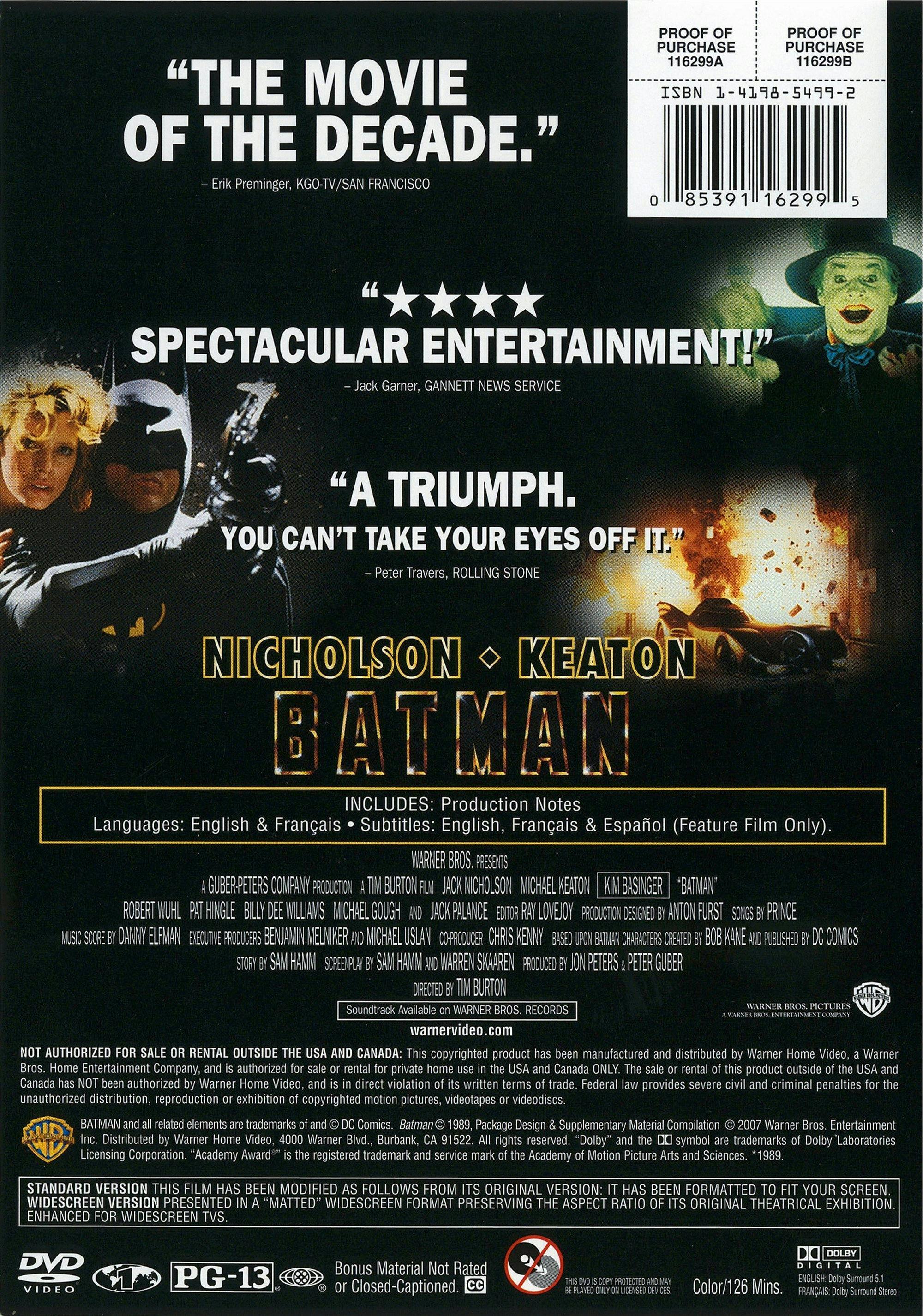 Angle. Batman (DVD New Box Art) [DVD].