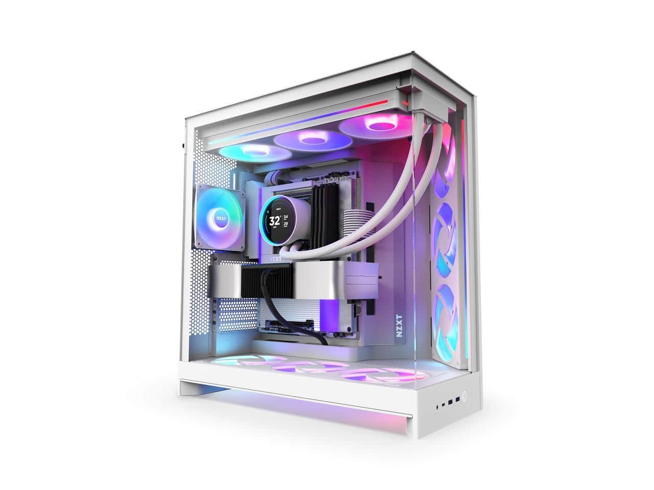 NZXT - CCM-H92FW-P1 White SGCC / Tempered Glass Mid-Tower Case (Computer Cases - ATX Form) - White