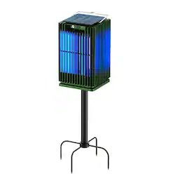 Anysun - Solar & USB Powered Bug Zapper, Mosquito Zapper with 2100 sq ft of Coverage & 4500V Killing Grid - Army Green