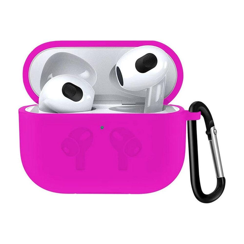 Front. Entronix - Entronix AirPods 3rd Generation Case - Soft Touch Liquid Silicone Protection - Hot Pink.