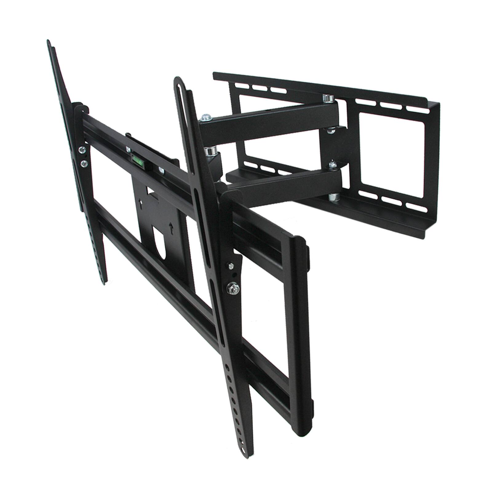 MegaMounts - Full Motion Television Wall Mount with Bubble Level for 32 70 Inch Displays - Black