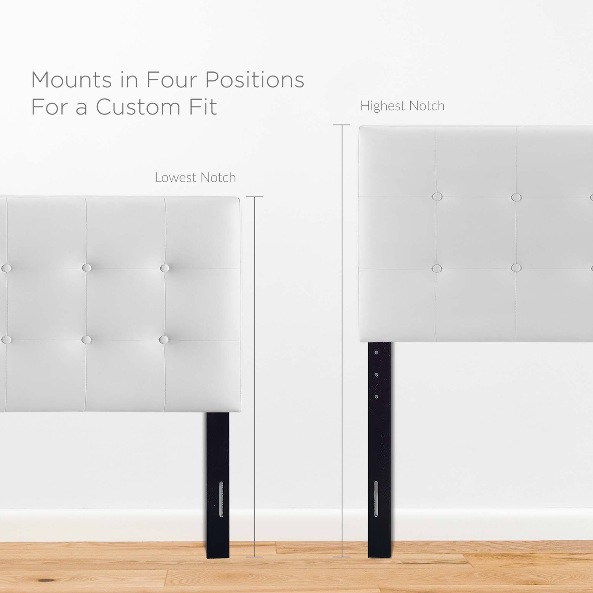 Mounts in Four Positions  
For a Custom Fit  

Lowest Notch  

Highest Notch
