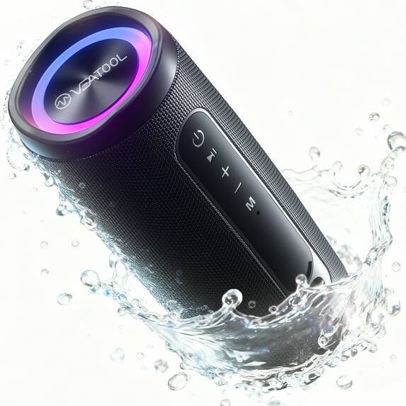 VEAT00L - Bluetooth speaker, Wireless Portable Bluetooth Speaker with IPX7 Waterproof price history on PriceWatchPro