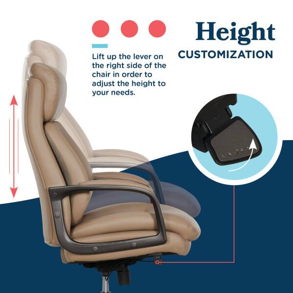 Height Customization

Lift up the lever on the right side of the chair in order to adjust the height to your needs.