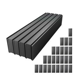 Mondawe - 61in-25 PCS Galvanized Metal Roof Panels Waterproof Corrugated Roofing Sheets - Gray