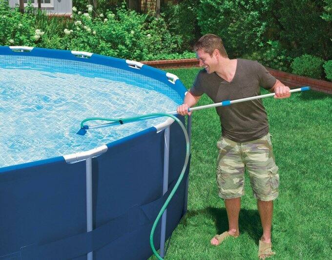 Alt View 4. Intex - Intex Swimming Pool Maintenance Kit with Vacuum and Pole & 10’ Round Pool Cover.
