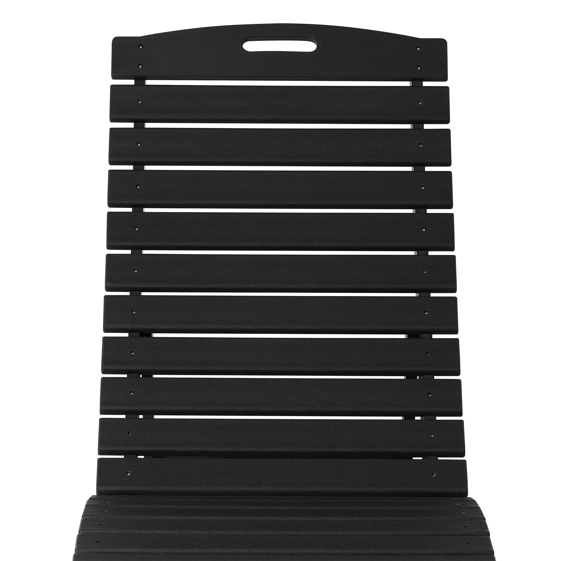 Alt View 2. WestinTrends - WestinTrends Ventura Outdoor HDPE In-Pool Patio Chaise Lounge Chair With Wheels - Black.