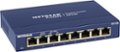 Front Zoom. NETGEAR - 8-Port 10/100/1000 Gigabit Ethernet Unmanaged Switch - Blue.