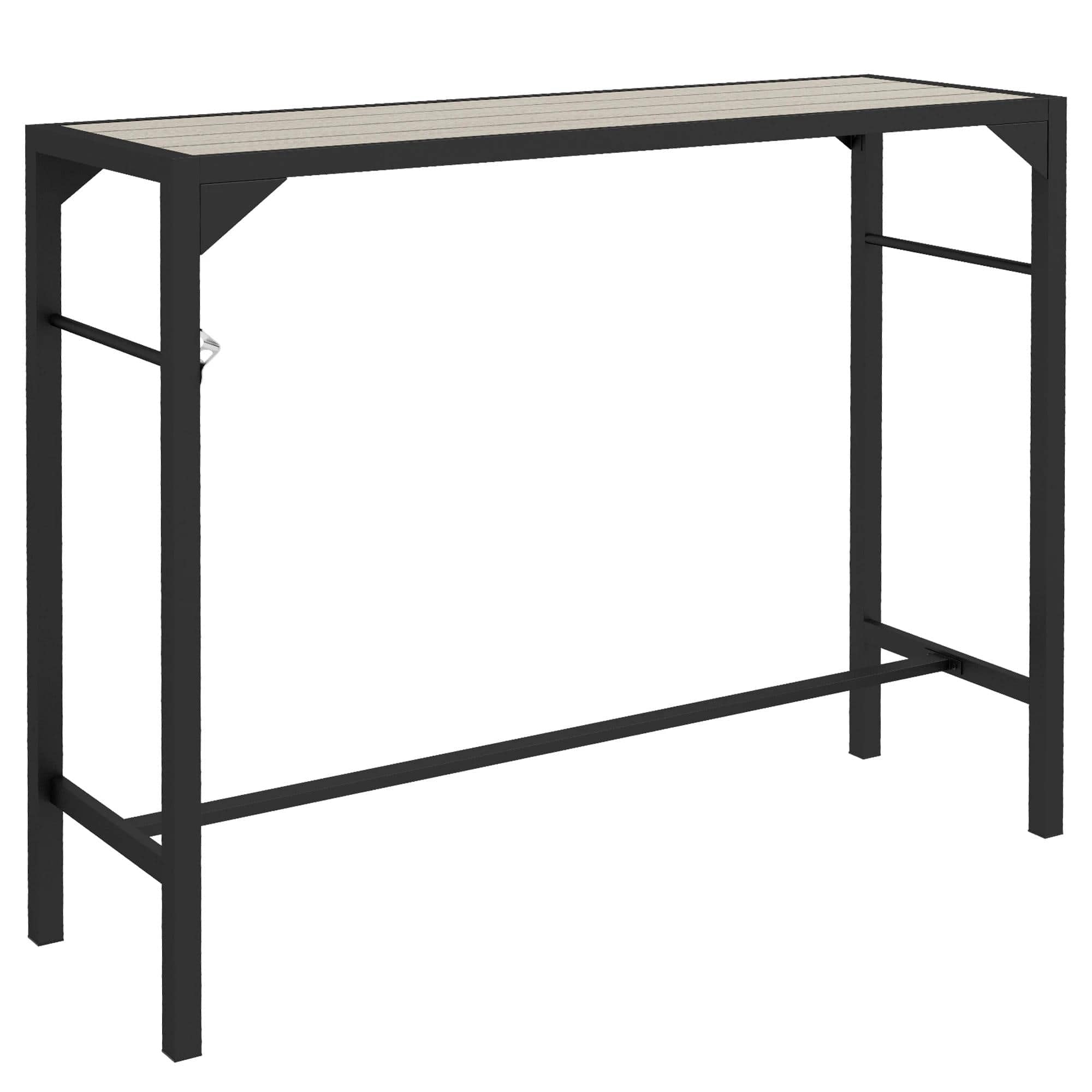 Resenkos - Outdoor Bar Table, Bottle Opener, Wood Grain, Outdoor Gardens, Patios And Backyards - Light Brown