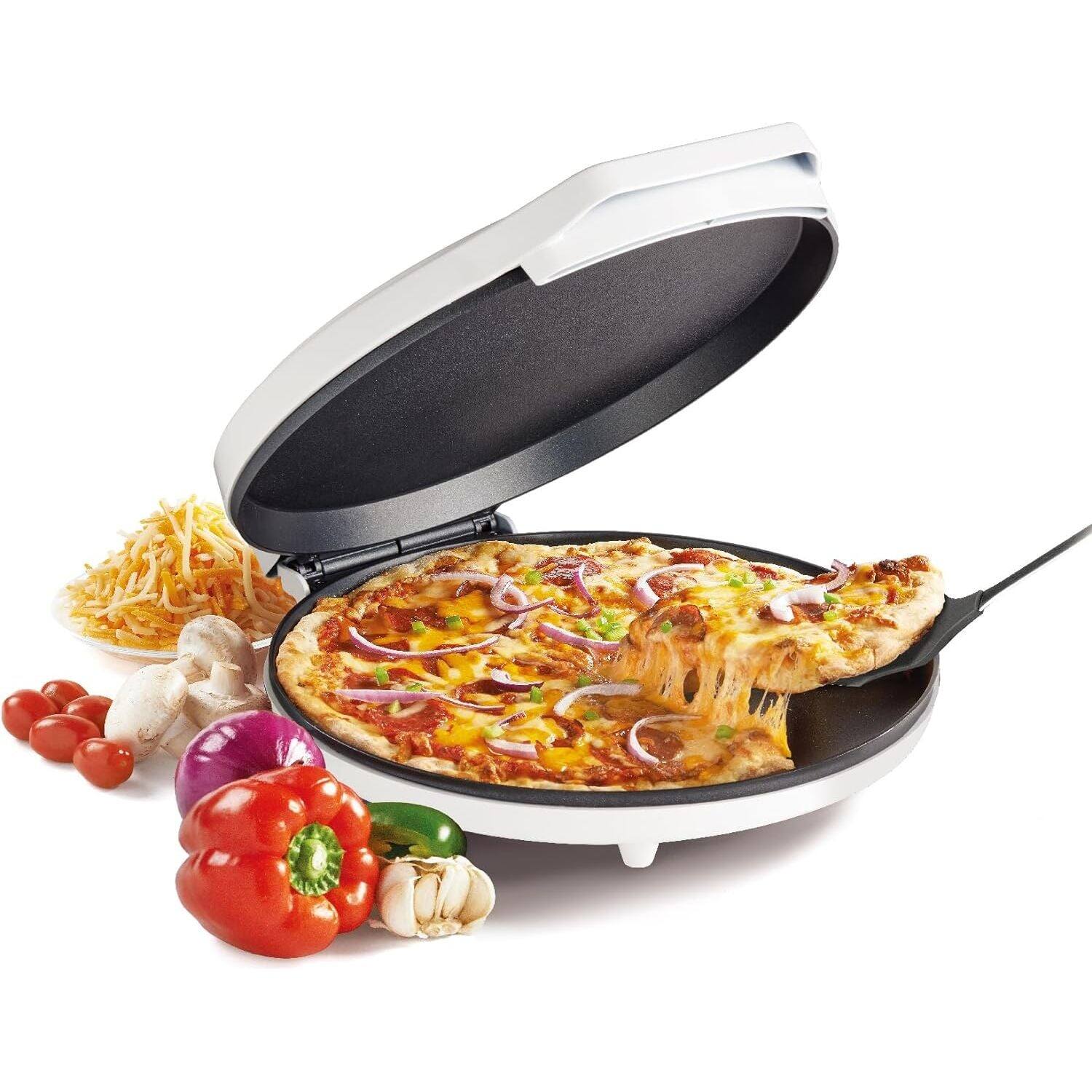 Alt View 2. Betty Crocker - Betty Crocker 12-Inch Pizza Maker Bundle with Pizza Cutter and Parchment Paper, White - WHITE.