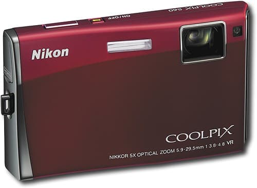 Best Buy: Nikon Coolpix 10.0-Megapixel Digital Camera Red S60