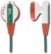 Front Standard. 2XL - Ratio Nuevo Sonida Stereo Ear Bud Headphones - Red/Green/White.