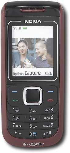  T-Mobile - Nokia 1680 Cell Phone - Wine Red
