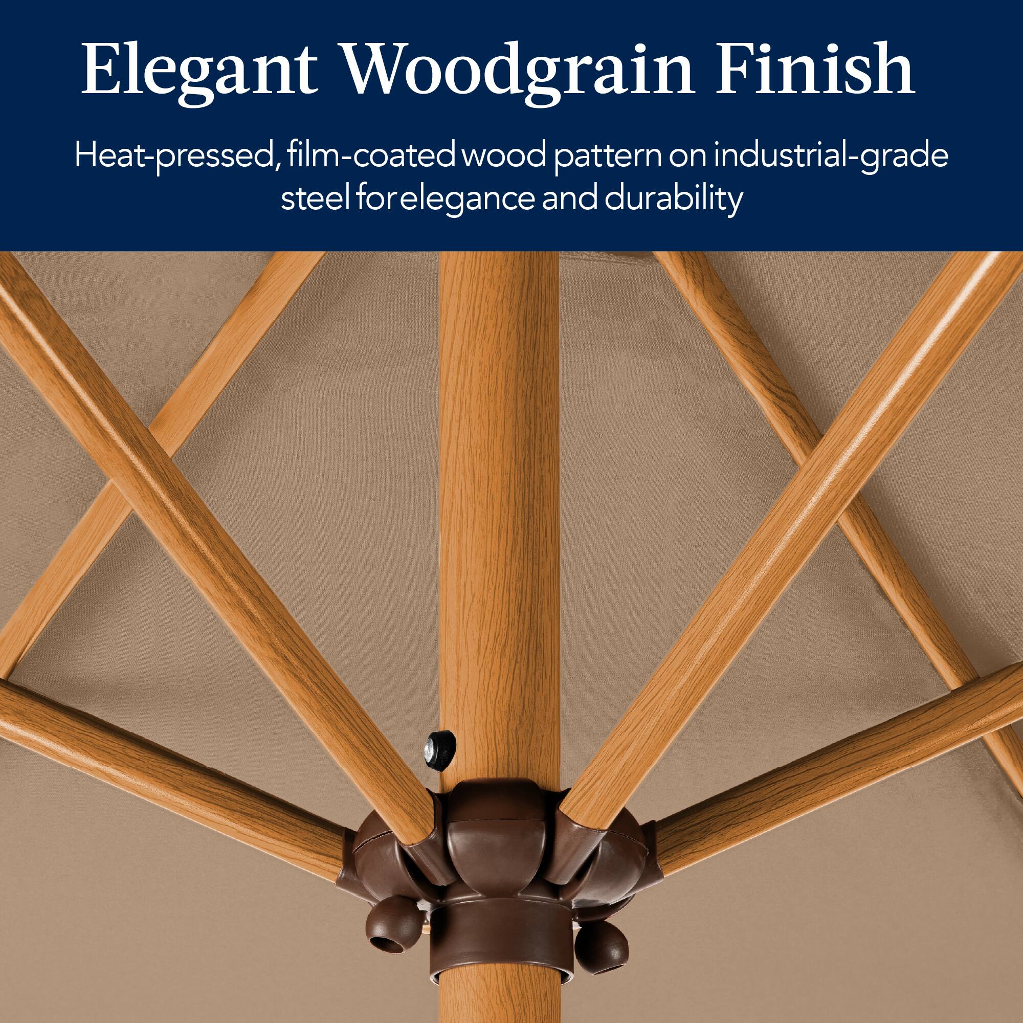 Elegant Woodgrain Finish

Heat-pressed, film-coated wood pattern on industrial-grade steel for elegance and durability.