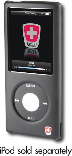 Angle Standard. Swiss Red - Hard Skin Case for 4th-Generation Apple® iPod® nano - Black.