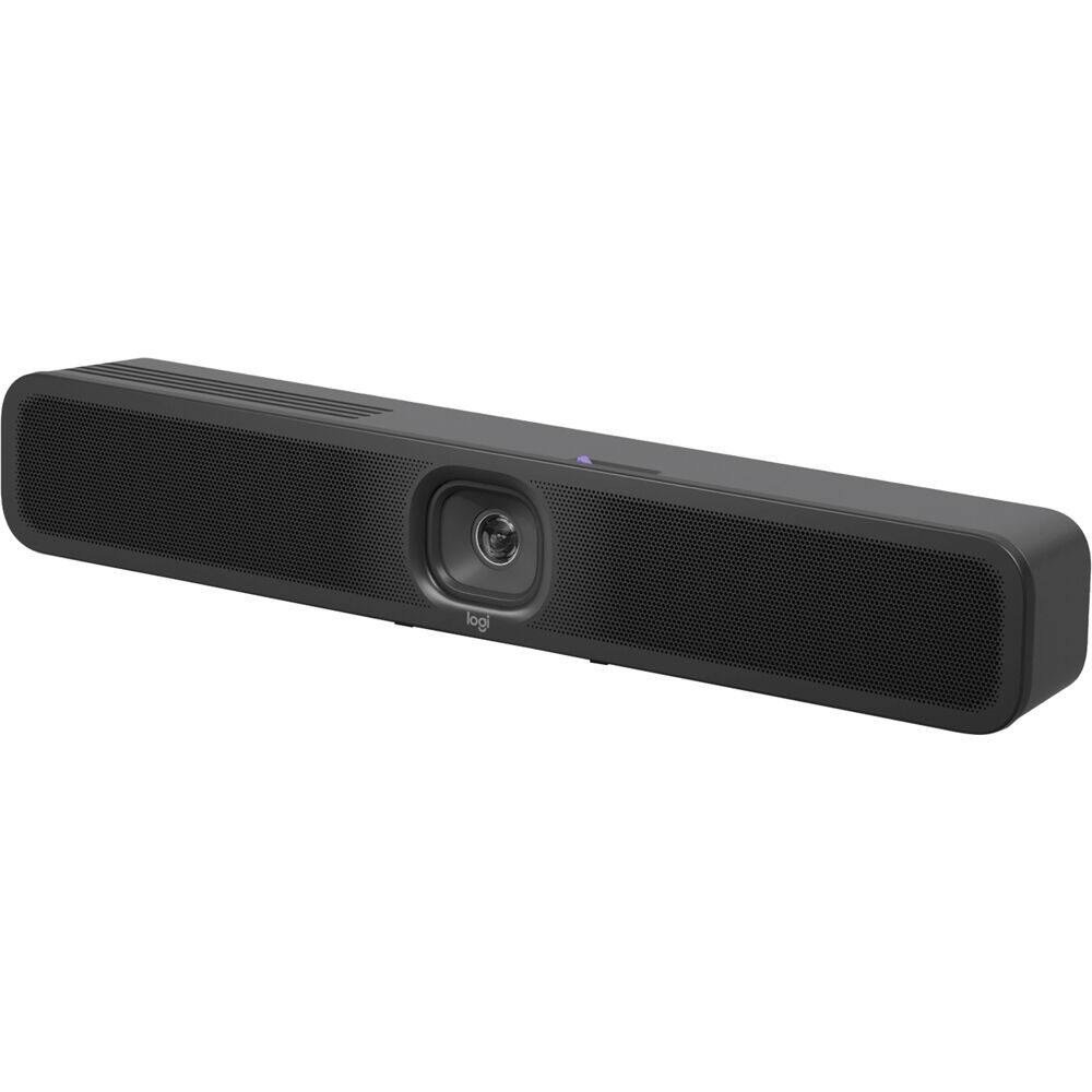 Left. Logitech - Logitech MeetUp 2 All-In-One USB Conference Camera With Built-In AI - Black.
