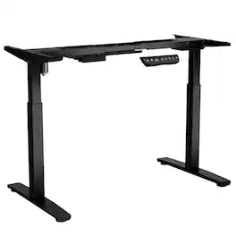 Costway - Electric Stand Up Desk Frame Single Motor Height Adjustable w/ Controller - Black