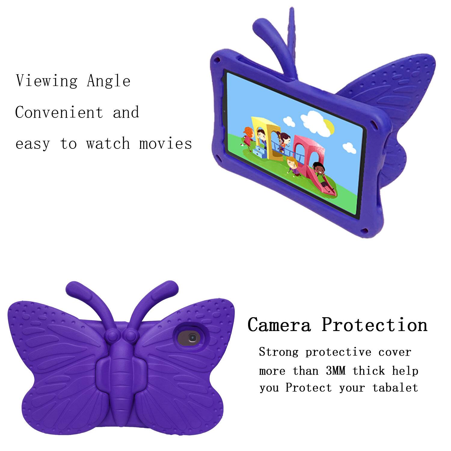 Viewing Angle  
Convenient and easy to watch movies  

Camera Protection  
Strong protective cover more than 3MM thick help you Protect your tabalet