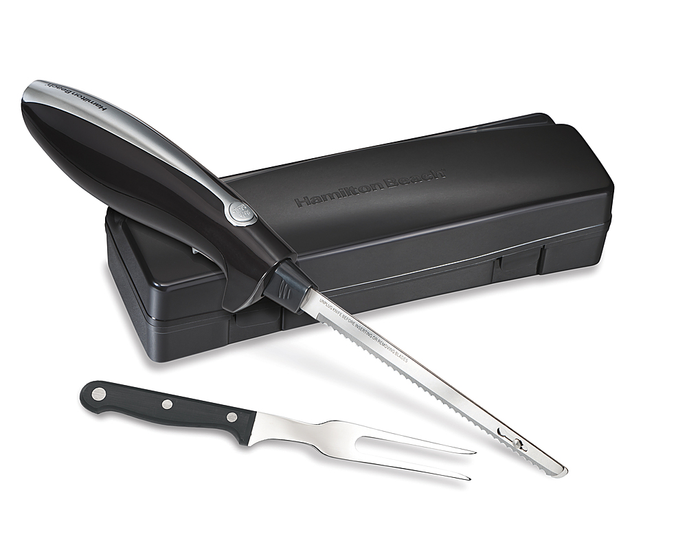 Angle View: Hamilton Beach Electric Knife with Case, Model# 74275R