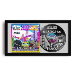 Sporticulture - Seattle Seahawks Super Bowl LX Champions Framed 14" x 26" Art Vinyl Record Print - Multicolor